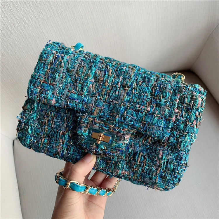 2019 осенняя и зимняя шерстяная тканая сумка маленькая квадратная из овчины