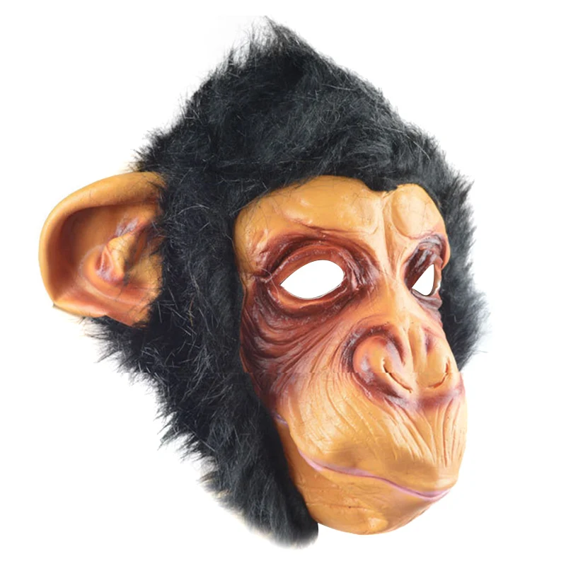 

2020 New Halloween Monkey Mask Funny Animal Party Costume Head Fancy Props