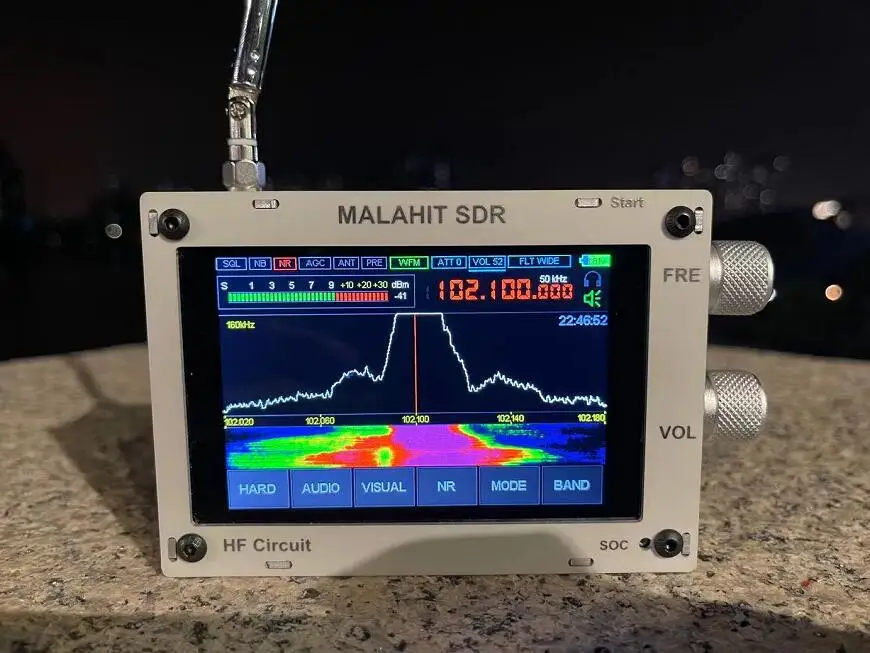 С расширительной платой 1 10d 50 кгц-2 ГГц Малахит SDR радио Malahit DSP приемник AM/SSB/NFM/WFM +
