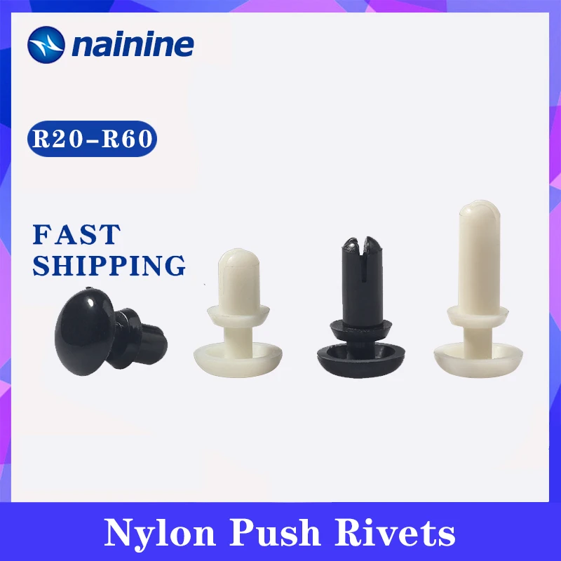 Оптовая продажа черно белые нейлоновые зажимы с внутренним диаметром 3 5 мм 4 0 ММ