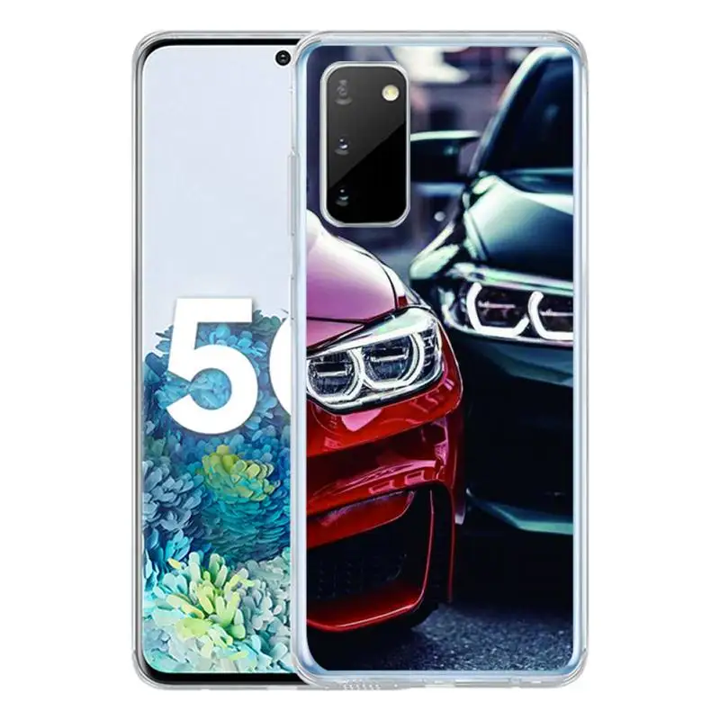 

Red And Blue Bmw Car Phone Case For Samsung S10 S10lite 2019 S9 S9plus S8 S7 Transparent Cases