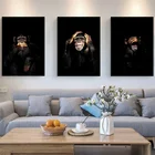 Живопись на холсте с рисунком обезьянки, орангутана