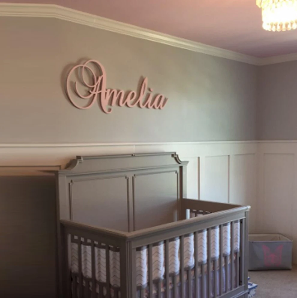 Персонализированный Деревянный именной знак для большого ребенка табличка с