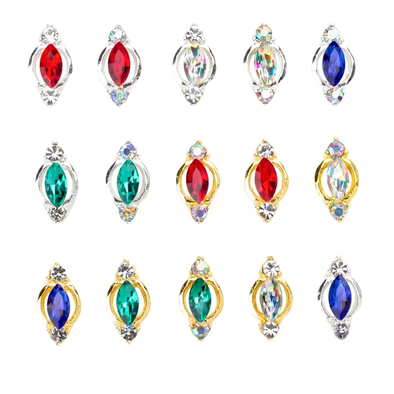 

10Pcs Crystal Nail Rhinestones Lantern Design Nail Diamonds Jewelry Designer Nail Art Charms For Gel Polish 3D Charms 2021 New