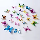 12 шт. светящиеся 3D бабочки домашний декор модные светящиеся настенные наклейки для спальни гостиной Красочные бабочки украшение для комнаты
