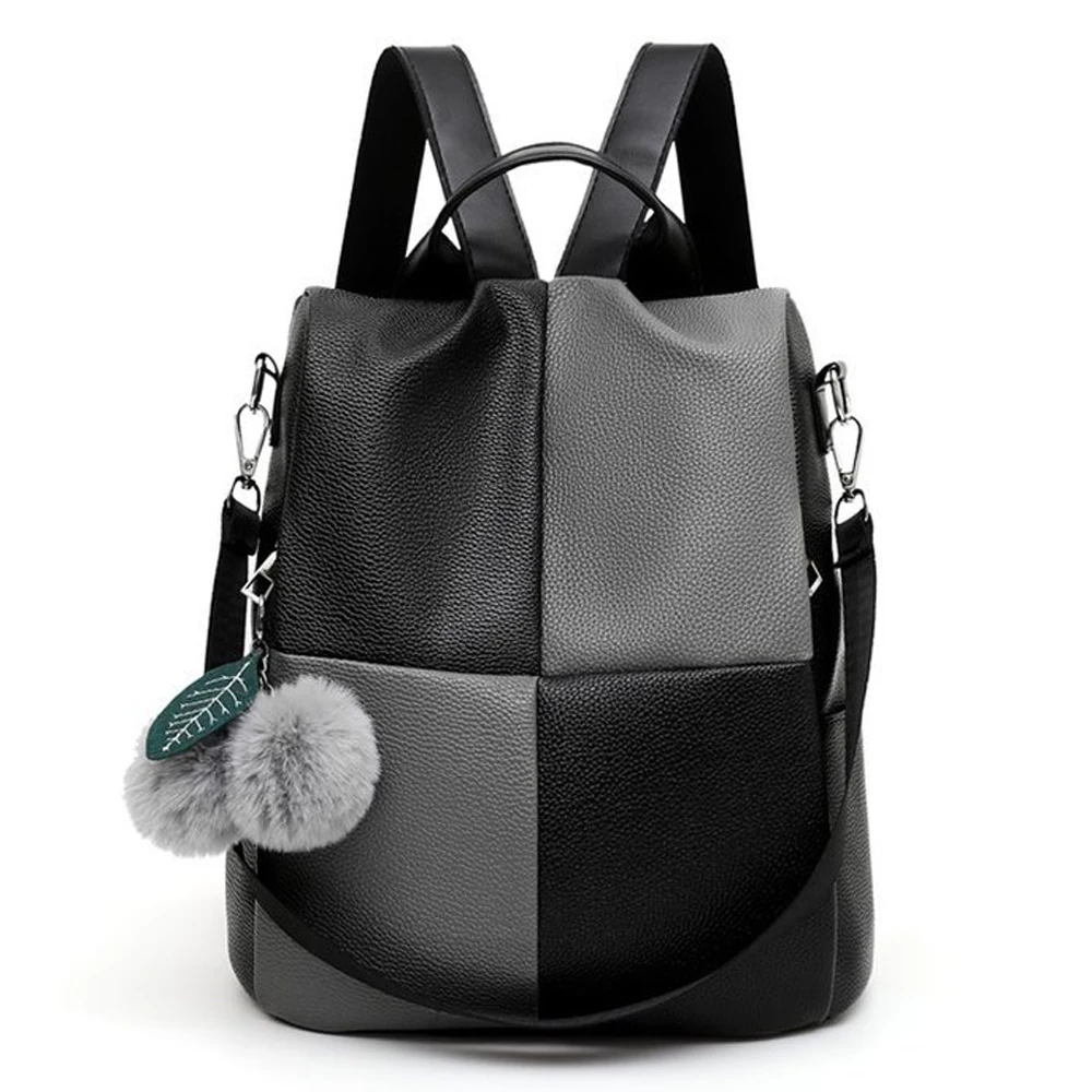

leather backpack women street Style leisure bag cheap spring female girls and boys backpack new personalized shoulder bags Lady