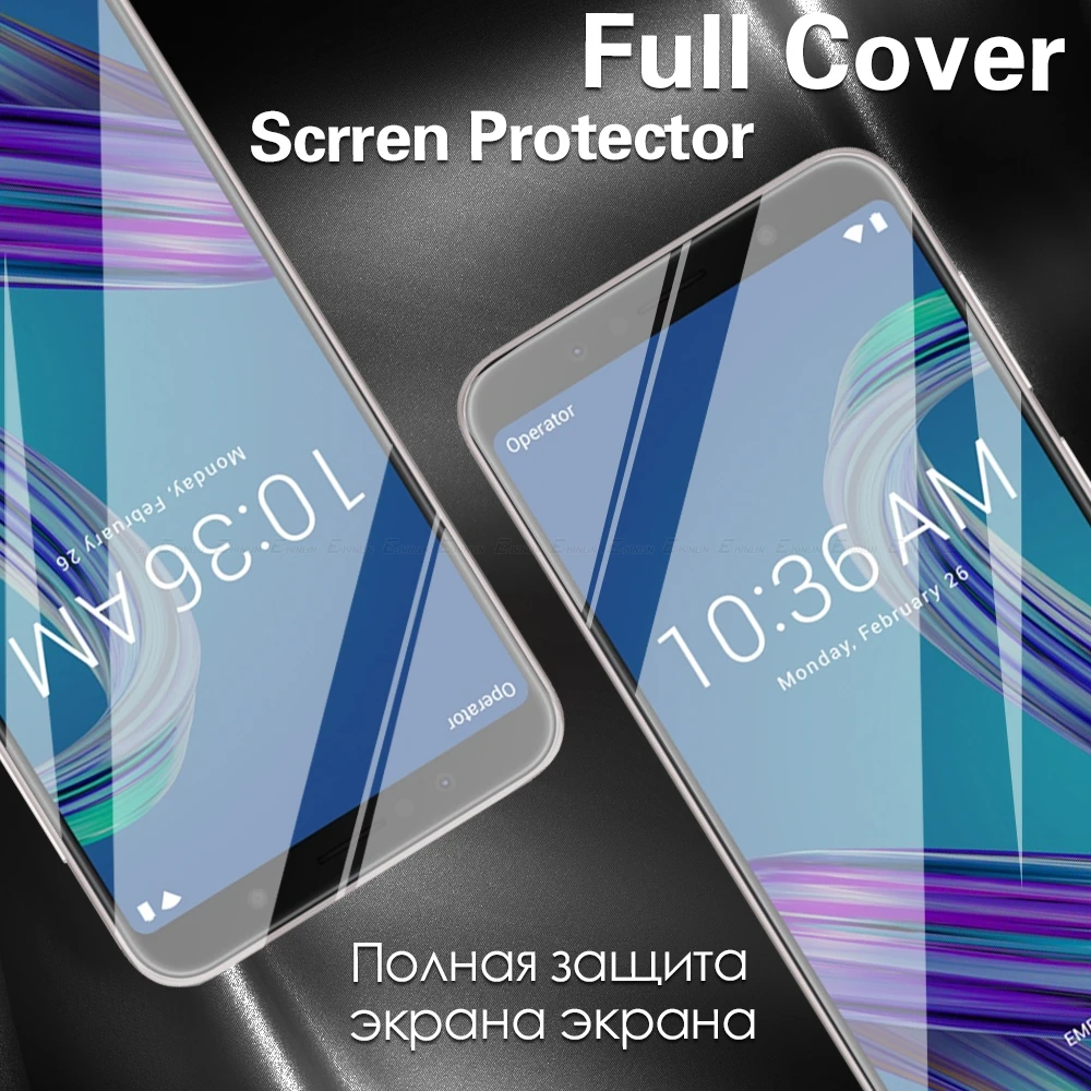 

2.5D Full Cover Glass Screen Protector Protective Film For Asus ZenFone Max Plus Pro M1 ZB602KL ZB570TL ZB555KL Tempered Glass
