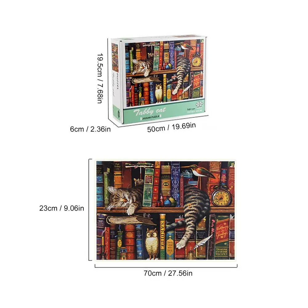 

Thick Paper Jigsaw Puzzle 1000 Piece Napping Kitten Flower Sea Puzzles Educational Fabulous Gift Interactive Games Toy For Kids