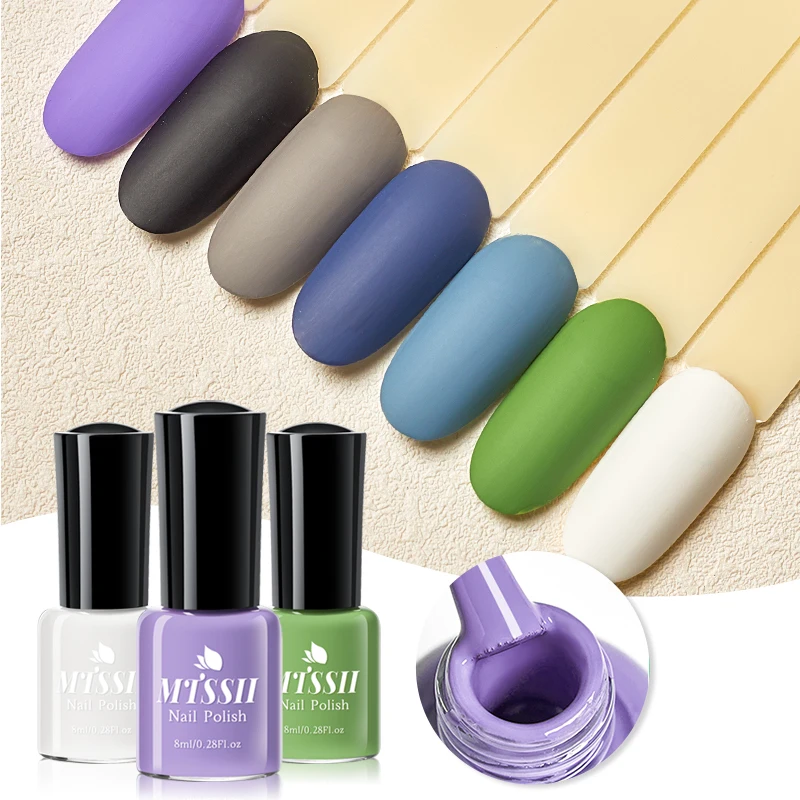 

Mtssii Summer UV Gel Nail Polish 8ml Green Purple Matte Hybrid Semi Permanent Soak Off UV Led Gel Nail Art Design Varnishes