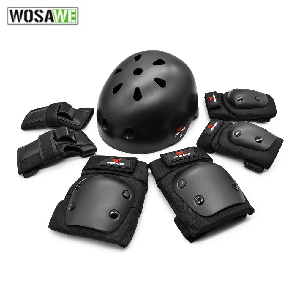 

WOSAWE Kids Safety Helmet Knee Elbow Pads Sets for Children Bike Cycling EPS Foam Bicycle Helmet KneePads Elbow Wrist Guard Suit