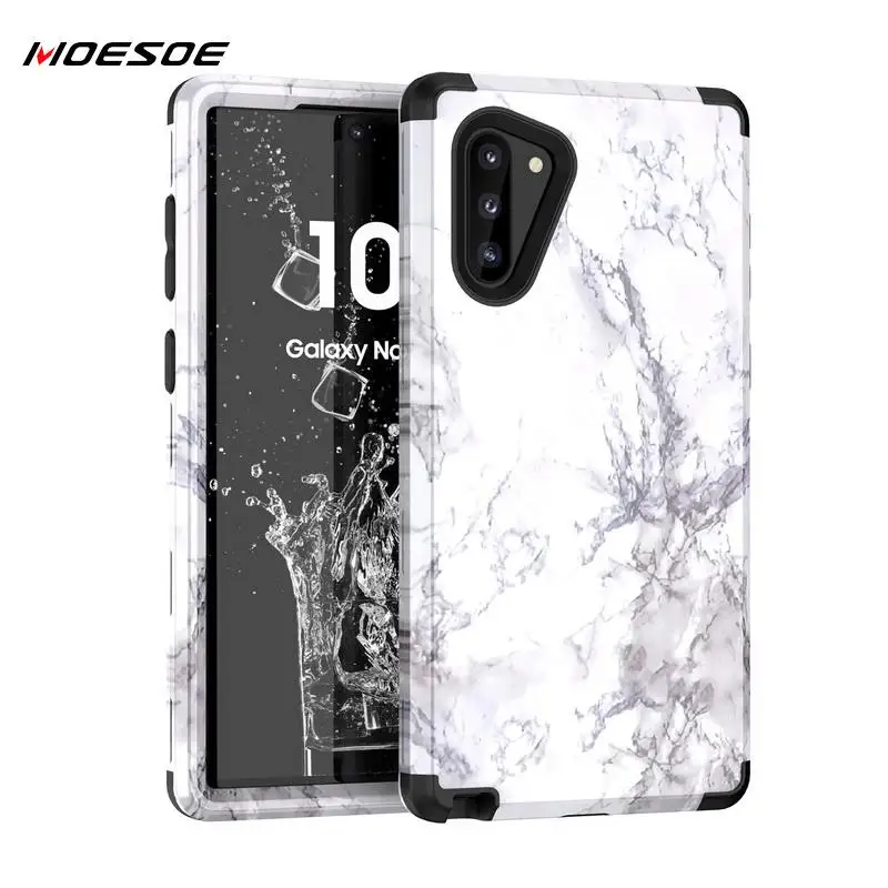 Ударопрочный мраморный чехол для samsung Galaxy Note 10 9 S9 S10 Plus S10+ Гибридный чехол 3 в 1 прочный защитный чехол для телефона