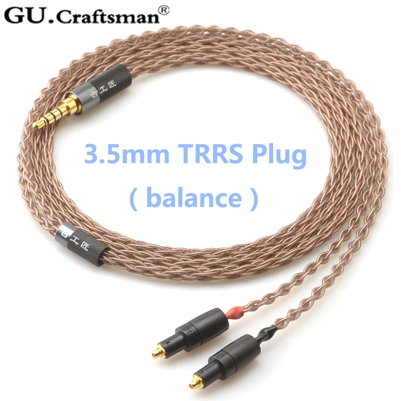 GUcraftsman 6N OCC медь для SHURE SRH1440 SRH1540 SRH1840 4Pin XLR 2,5 мм/4,4 мм Баланс кабель для наушников