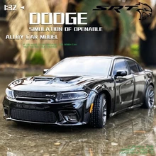 1:32 Dodge Charger SRT Hellcat Alloy Muscle Car Model Diecasts Metal Toy Sports Car Model Simulation Collection Childrens Gift