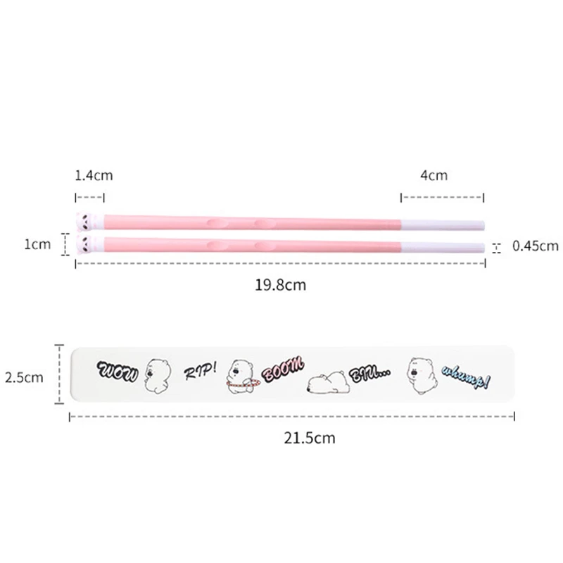

Visual Touch 1 Pair Of Pink Blue Cute Cubs Silicone Chopsticks Kids Children Chinese Chopstick With Box Kitchen Accessories Gift