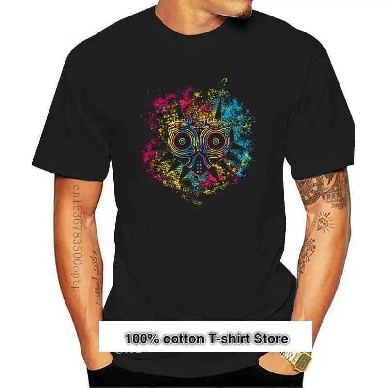 Camiseta de maias с маскарой для мужчин camisa манга corta para playa impresionante 100% хлопок estampada nueva |