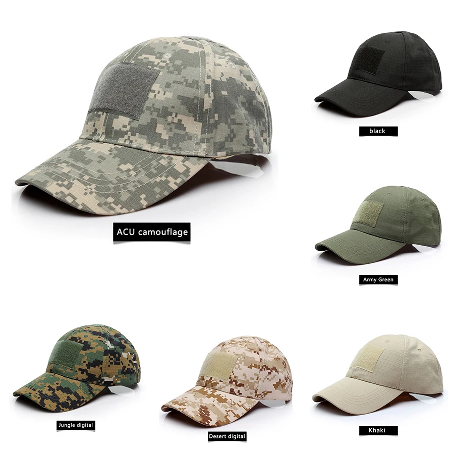 Army Cadet Military Patrol Cap Hat Combat Hunting Fatique Ranger Headwear Breathable Flat Top BDU Sunshade Cap