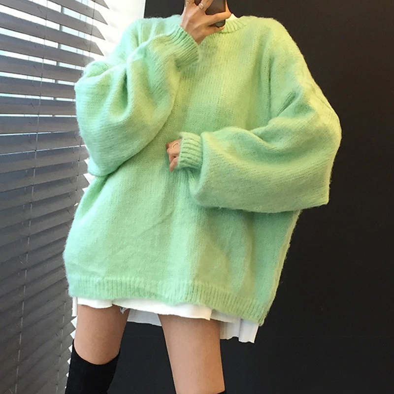 

Fashionable spot age-reducing candy color back-breasted knitted cardigan sweatshirts