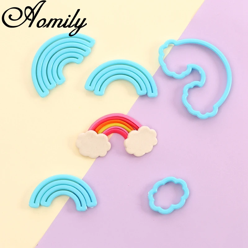Aomily Радуга облако торт красивое украшение кружевная помадка форма для торта и
