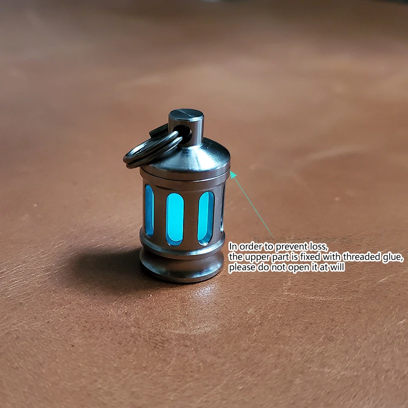 

Lantern Shape Titanium Alloy Knife Beads Luminous DIY Pendant Paracord Bead Gift Hot Sale