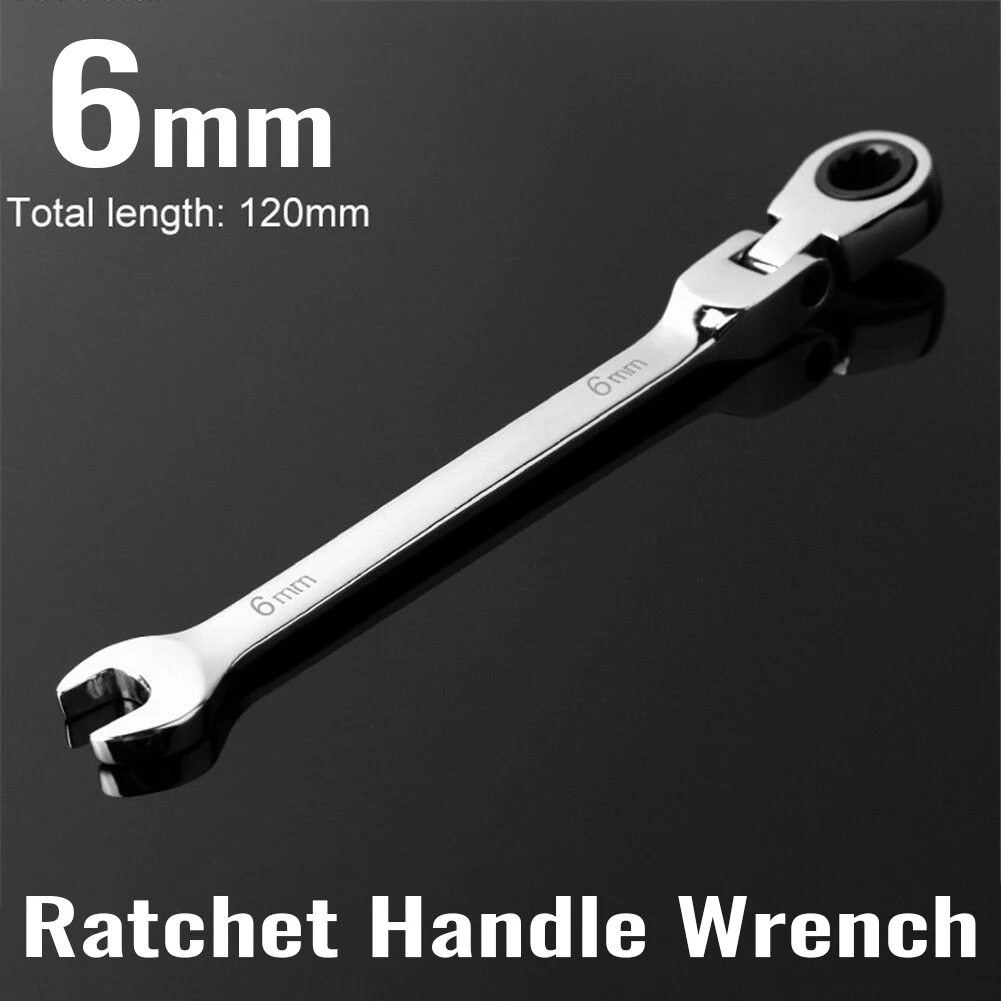 6/7 мм деятельность Метрическая гибкая головка Трещоточный ключ Регулируемый