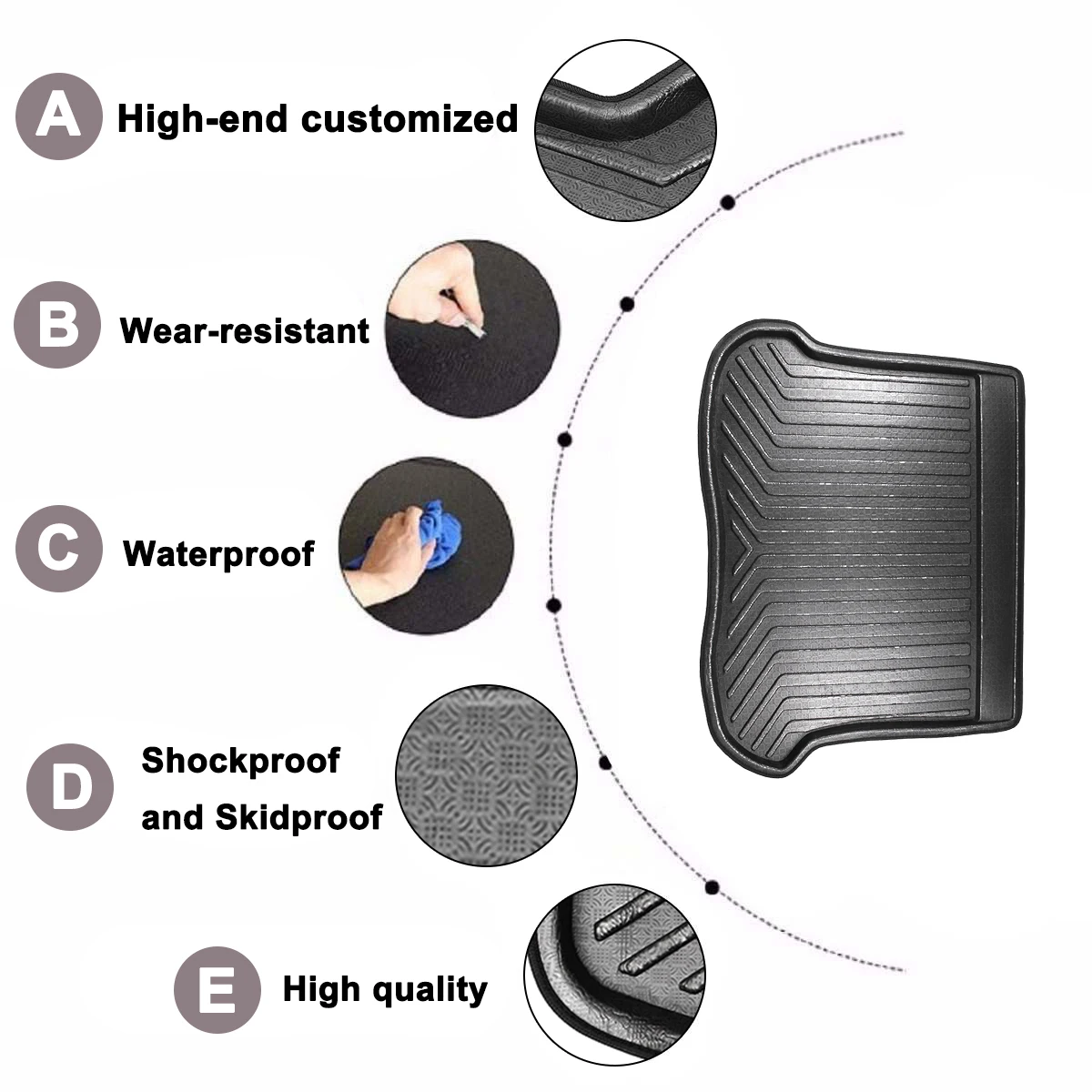 Коврик для багажника автомобиля водонепроницаемые напольные коврики коврик