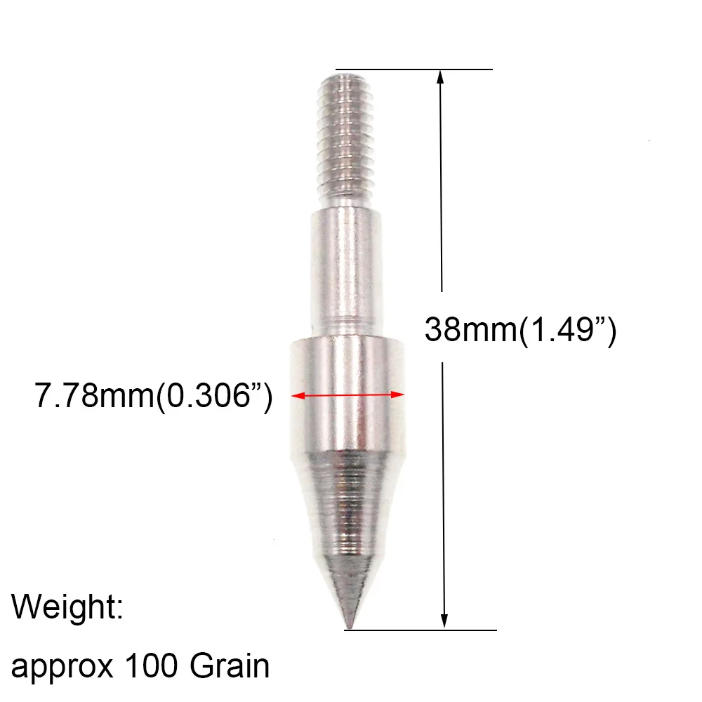 30 шт. 100 зерен стрелы винтовые вставки наконечники для стрельбы из лука
