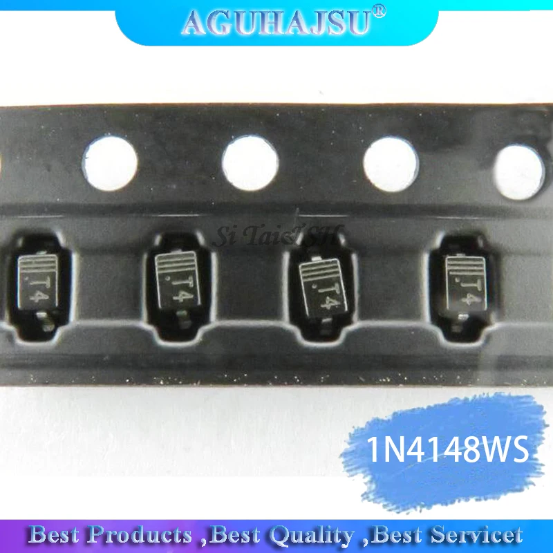 100 шт. sod323 smd поверхностное крепление маленькие сигнальные диоды T4 1N4148WS