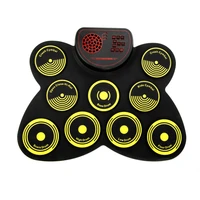 portable electronic drum set usb folding drum pad kit 9 drumpads with drumsticks and foot pedals digital percussion instruments