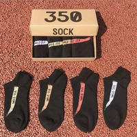 summer women 350 style socks sweat breathable coconut sock high quality cotton shallow mouth girl socks boxed 4 pairslot