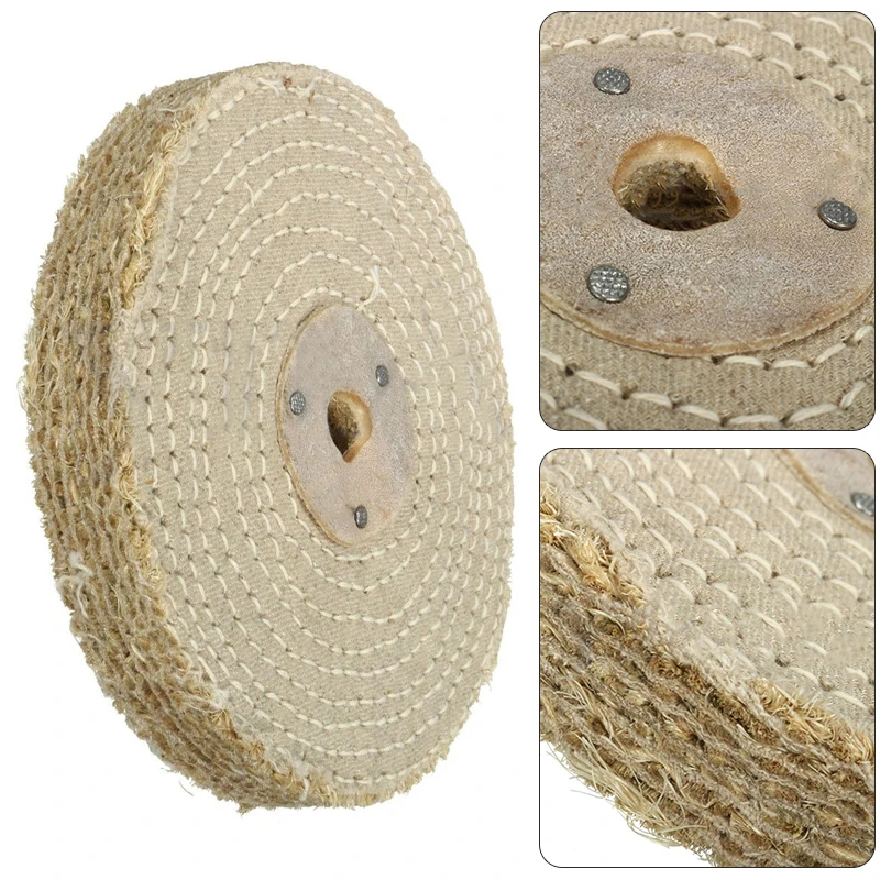 

150*20mm 6'' Sisal Cloth Buffing Wheel For Stainless Steel Metal Polishing Tool