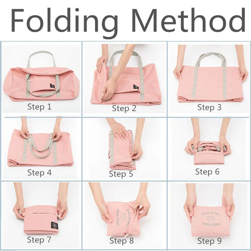 

1pcs Large Folding Waterproof Luggage Storage Bags 6 Color Suitcase Travel Pouch Handbag Shoulder Bag Organizer Tote Bag