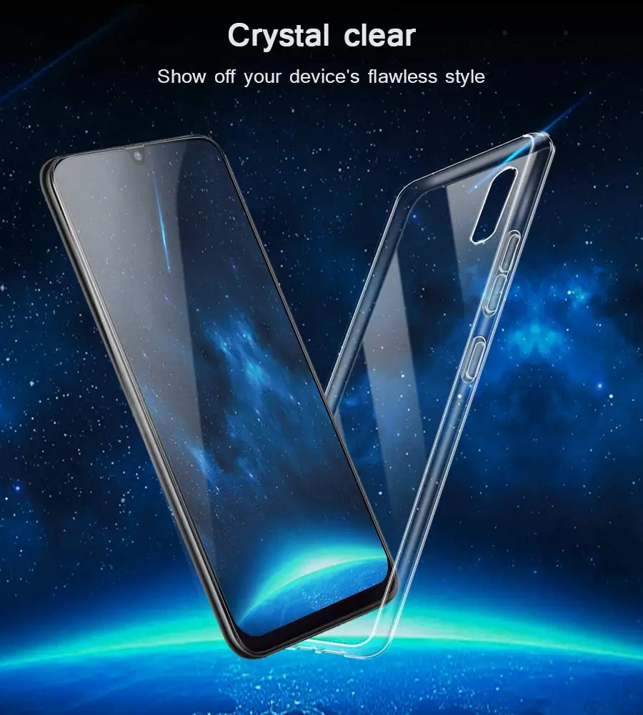 Прозрачный кремний Чехлы для samsung Galaxy A10 A20 A20e A30 A40 A50 A60 A70 A80 M10 M20 M30 M40 Мягкий ТПУ защитный чехол-накладка на заднюю панель