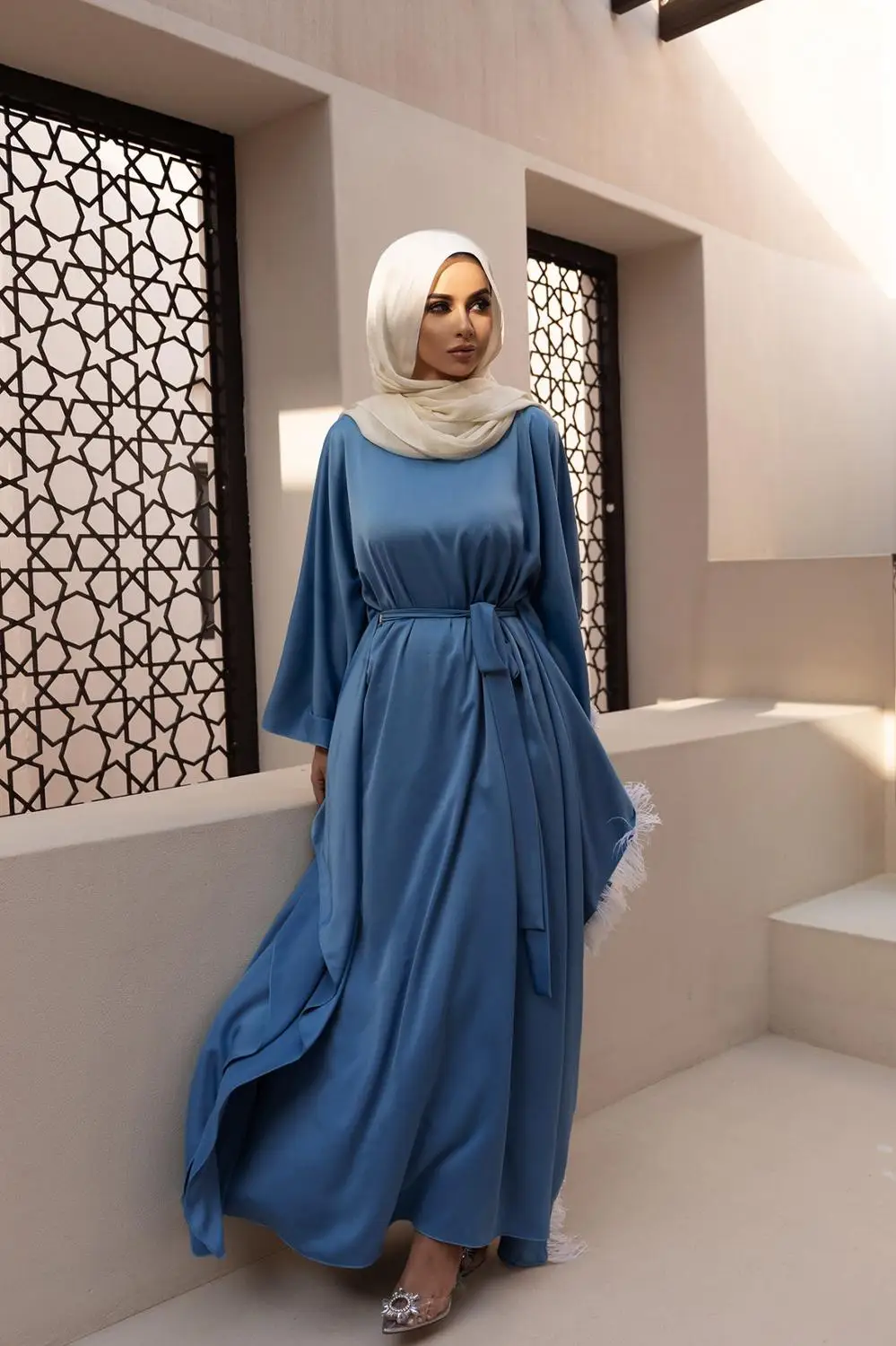 Мусульманское платье-абайя с рукавами летучая мышь | Тематическая одежда и