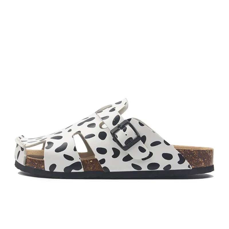 Шлепанцы с пробковой пряжкой для мужчин и женщин повседневные сандалии вырезами