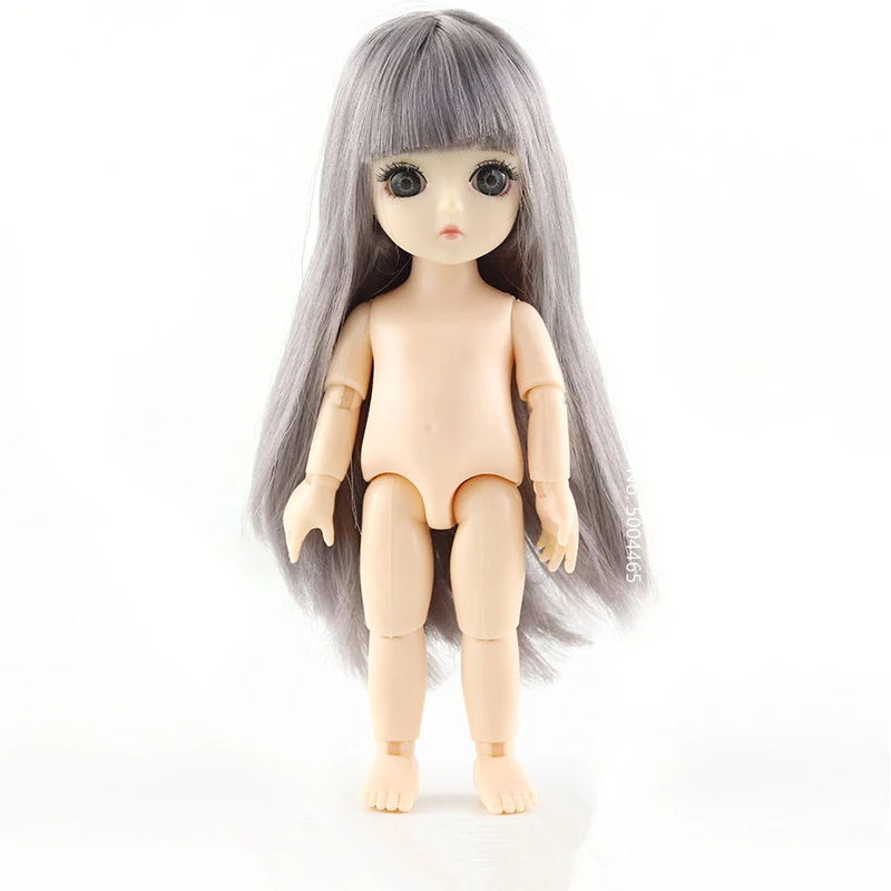 Baby Dolls13 шарнирная подвижная BJD Детская кукла обнаженное тело 15 см Figma модные куклы игрушки для девочек подарок 1/8 DIY игрушки - Цвет: Gray B