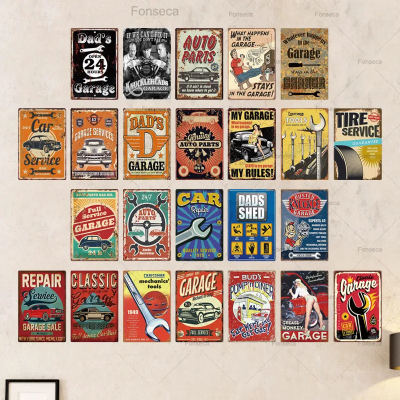 Металлический знак для гаража металлическая винтажная Дада ретро металлический