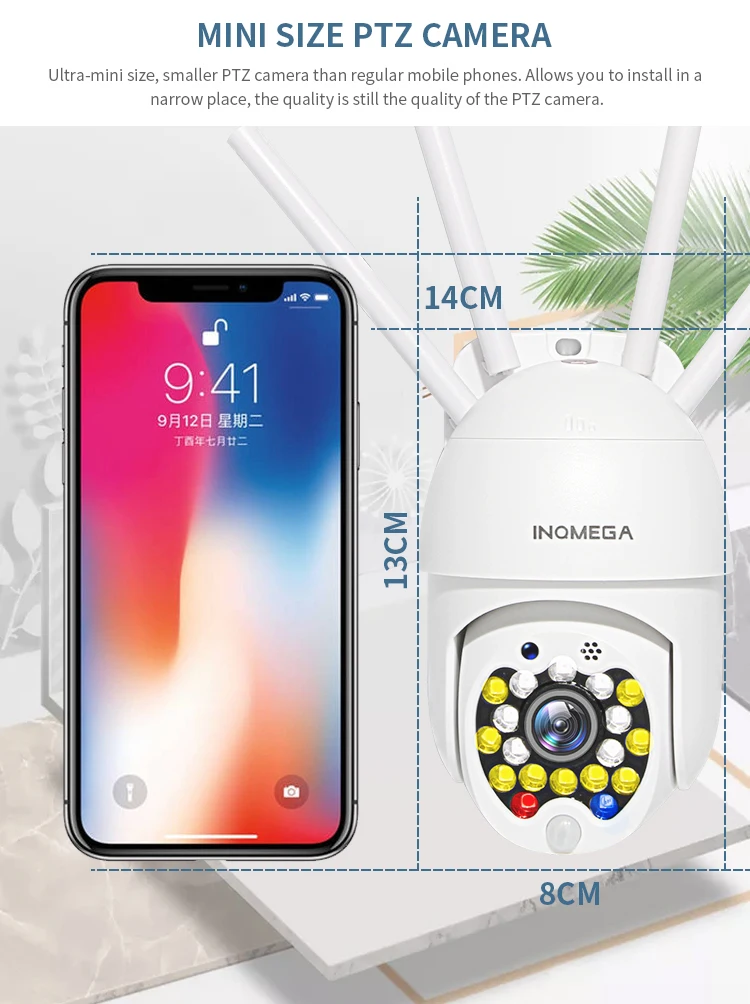 IP-камера INQMEGA купольная беспроводная уличная МП Wi-Fi | Безопасность и защита