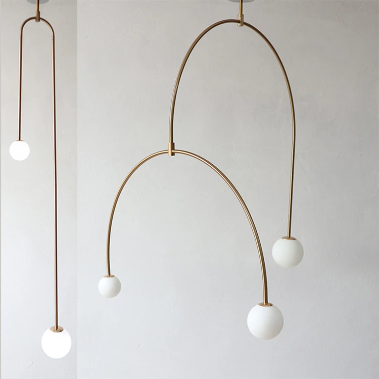 Nordic Designer Lines Iron Postmodern Retro Pendant Lights Loft Dining Room Living Bedroom Cafe Shop Hanging Lamps Fixtures | Лампы и