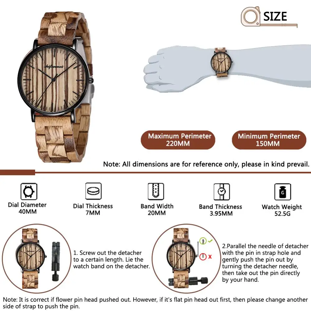 

Shifenmei Wooden Mens Watches Brand Luxury Casual Waterproof Wristwatch Men Quartz Watches for Man Wood Clock Relogio Masculino