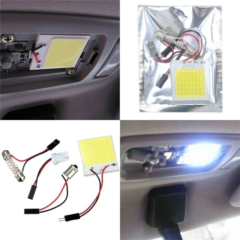 

White Light 48 SMD COB LED BA9S 4W 12V Car Interior Panel Lights Lamp