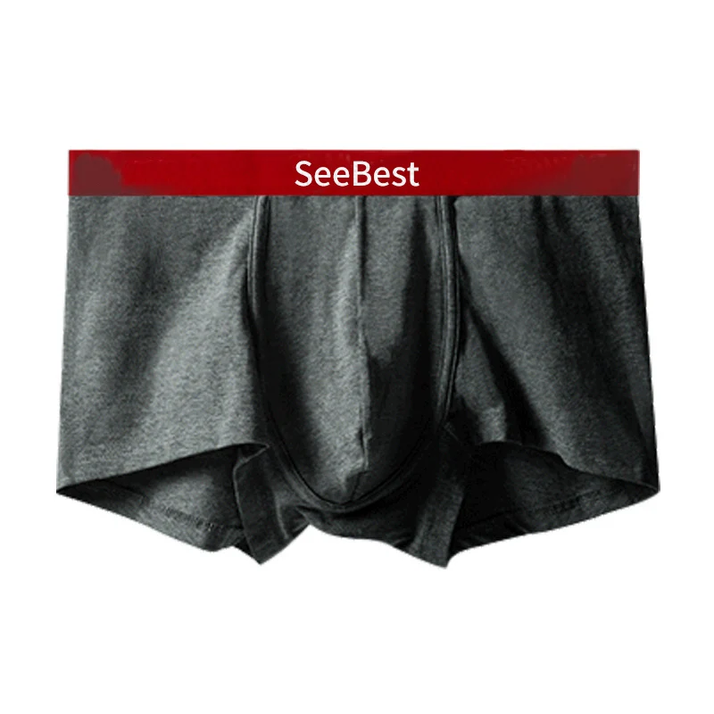 SeeBest нижнее белье, мужские боксеры, трусы для мужчин, зимние хлопковые удобные дышащие женские разноцветные трусы с низкой посадкой, Размеры s m - Цвет: Red