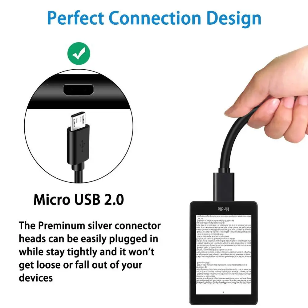 Кабель Micro USB для Samsung Fire Tablet Kindle eReaders TV Stick Mini Quick Charger PS4 кабель быстрой зарядки Android