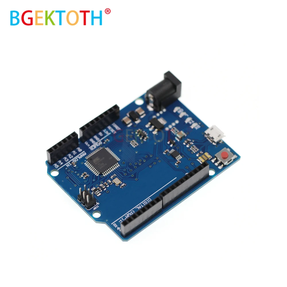 Макетная плата Leonardo R3 с микроконтроллером Atmega32u4 макетная USB кабелем совместима