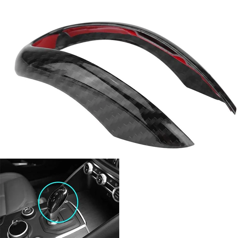 Gear Shifter Knob Frame Decor Cover Trim for Alfa Romeo Stelvio/Giulia Car Interior Accessories |