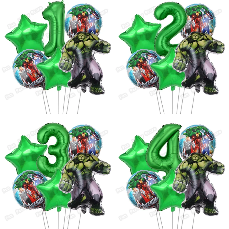 

1Set The Avengers Super Hero Hulk Spiderman Theme Balloon Kids Toy Birthday Party Decorations Baby Shower Globos Kid's Toy Gift