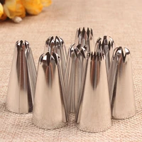 8 pcsset stainless steel nozzles cupcake decorating tools icing piping pastry nozzle tips cream cake baking decorating set