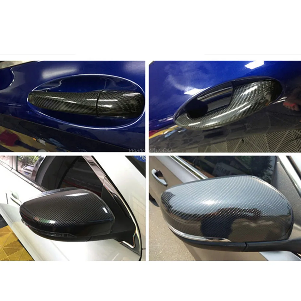 Матовая Глянцевая черная углеволоконная пленка для интерьера крыши зеркала AB