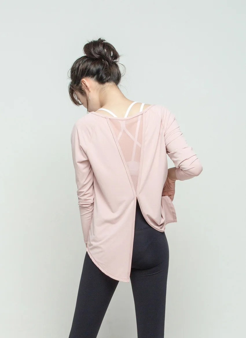 Женская футболка для йоги спортивная одежда тренажерного зала быстросохнущая