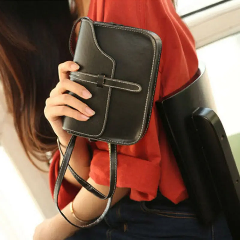 Однотонная женская сумка через плечо в стиле ретро 2020 модная кожаная простая