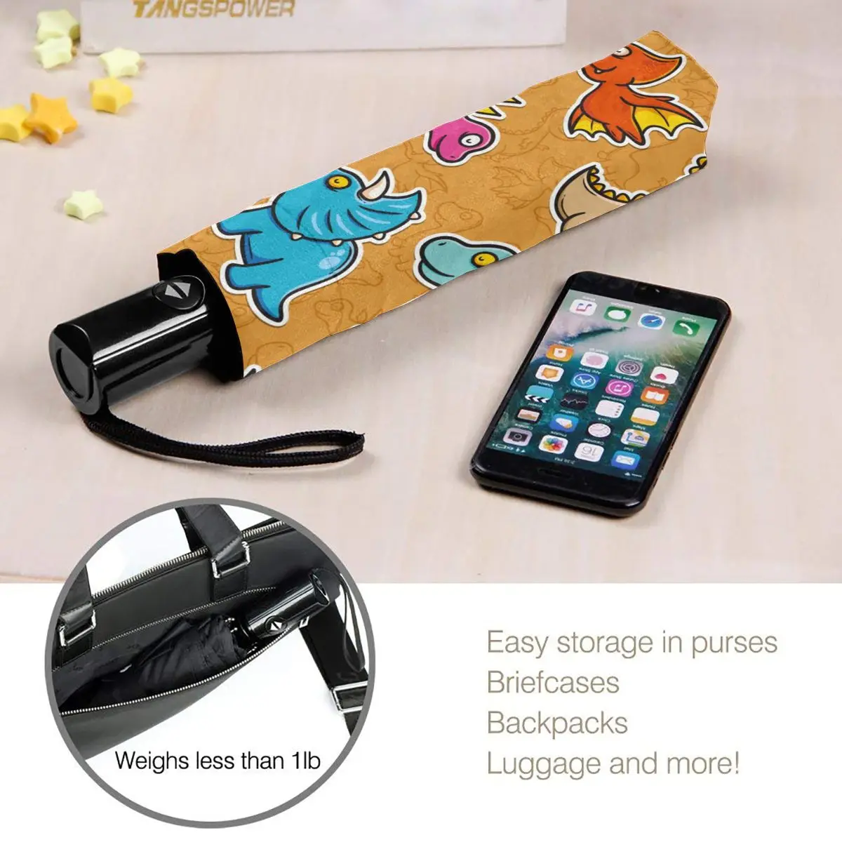

Beast Dinosaur Windproof Automatic Folding Inverted Umbrella Portable Paraguas for Man Woman
